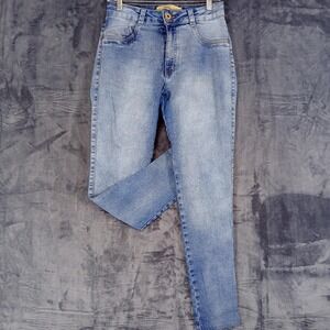 Biotipo Jeans Womens Size 13 Light Wash Skinny Stretch Denim Pants Brazil
